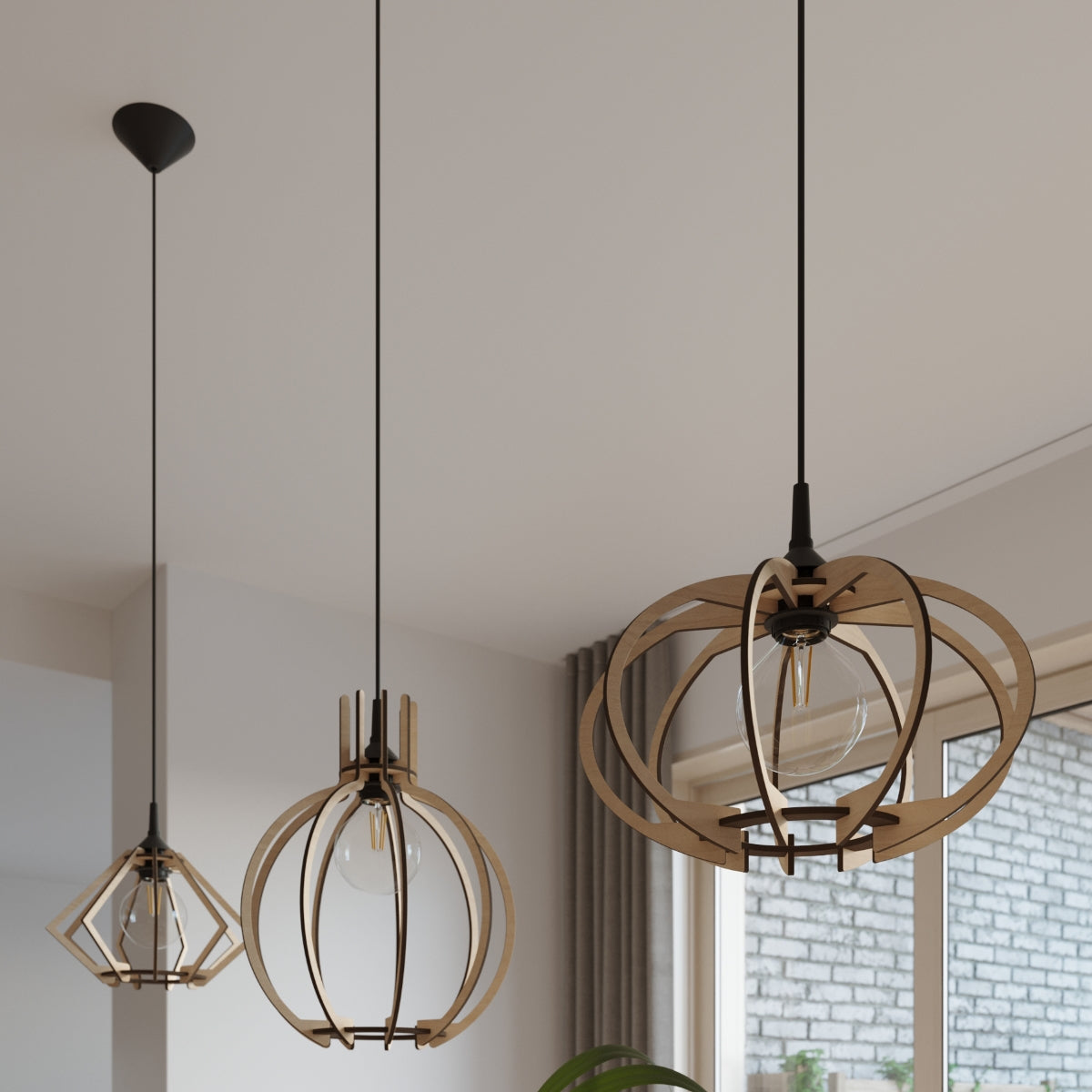 Plafonnier naturel pour une ambiance chaleureuse et moderne Ceiling Lamp Electro Paris