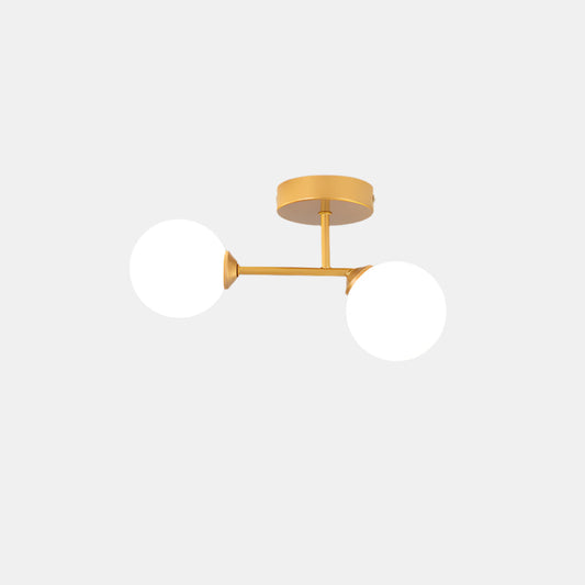 Plafonnier nordique moderne en verre pour couloirs et chambres Ceiling Lamp Electro Paris Or