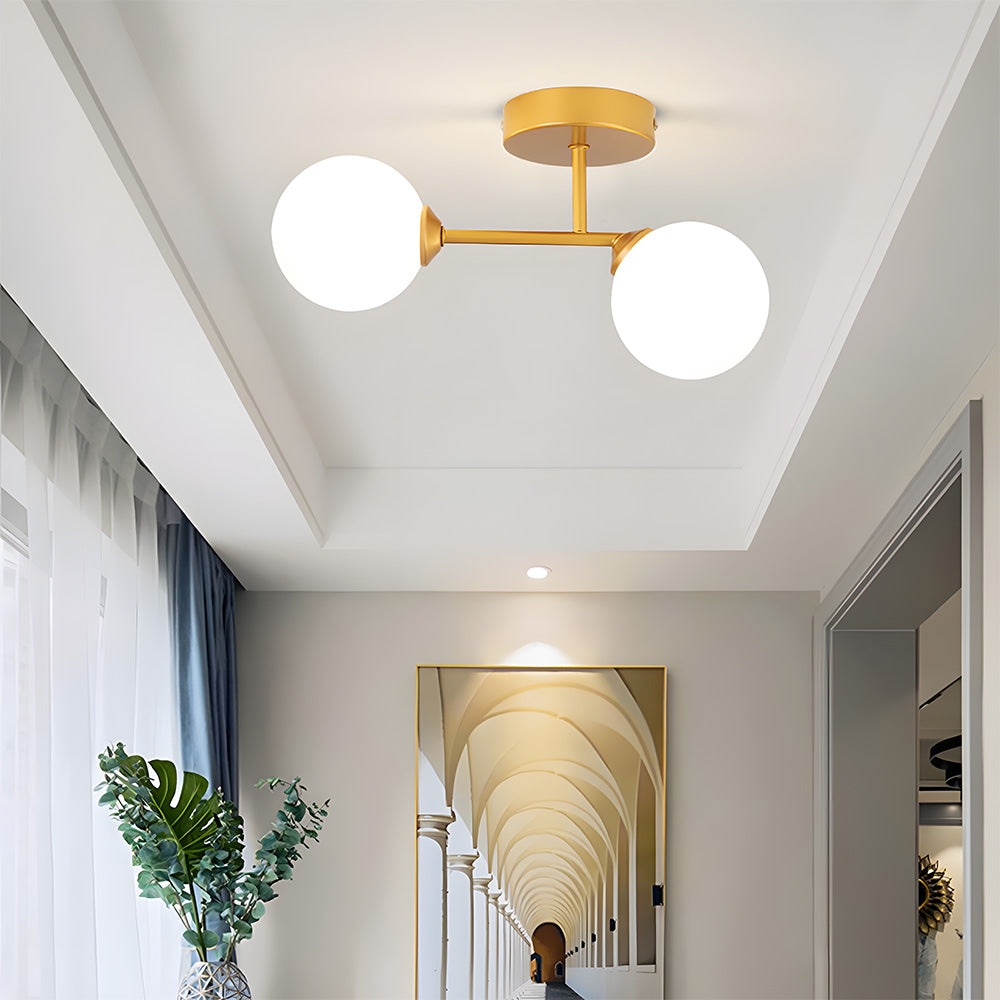 Plafonnier nordique moderne en verre pour couloirs et chambres Ceiling Lamp Electro Paris