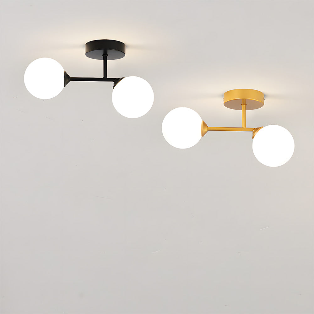 Plafonnier nordique moderne en verre pour couloirs et chambres Ceiling Lamp Electro Paris
