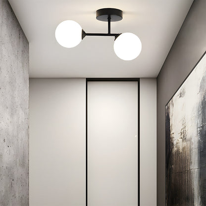 Plafonnier nordique moderne en verre pour couloirs et chambres Ceiling Lamp Electro Paris