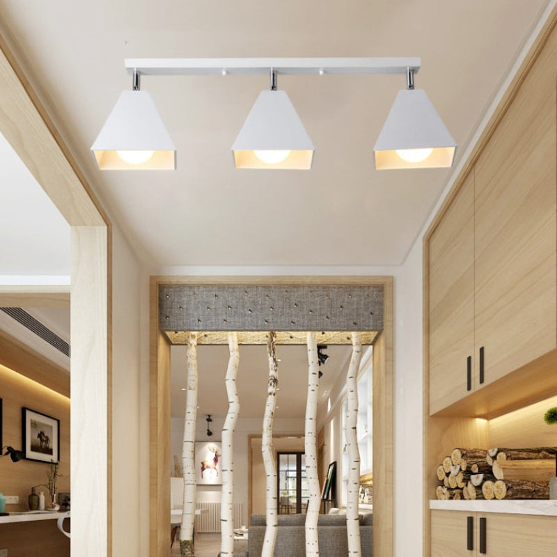 Plafonnier semi-monté géométrique pour espaces modernes Ceiling Lamp Electro Paris Blanc 3