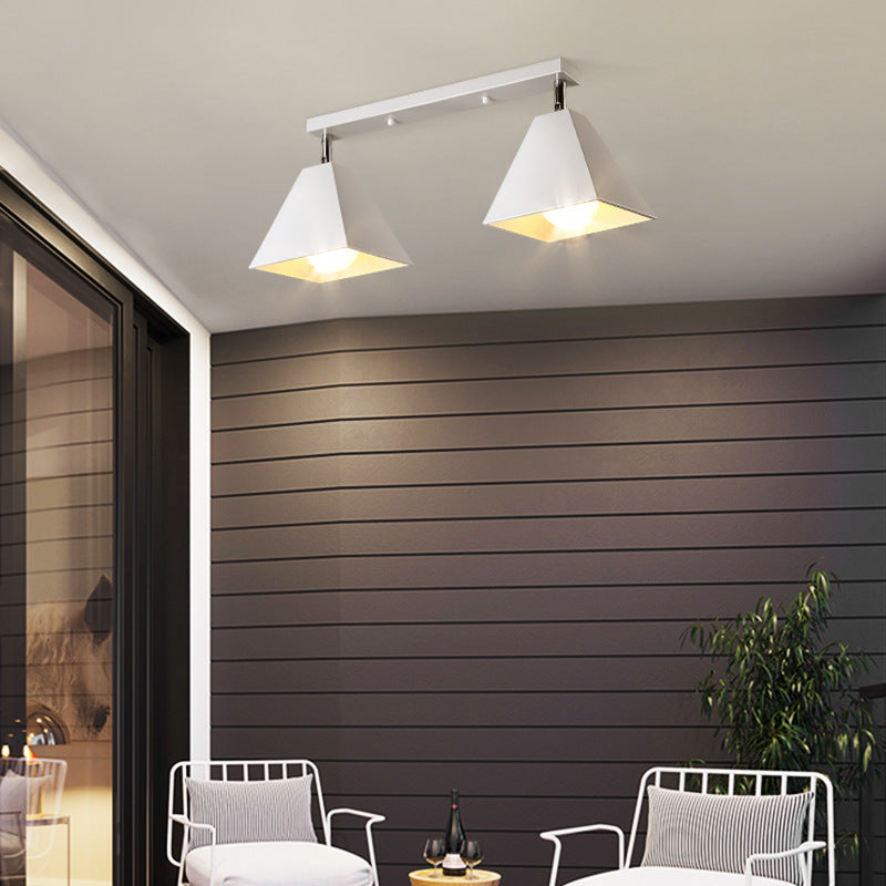 Plafonnier semi-monté géométrique pour espaces modernes Ceiling Lamp Electro Paris Blanc 2