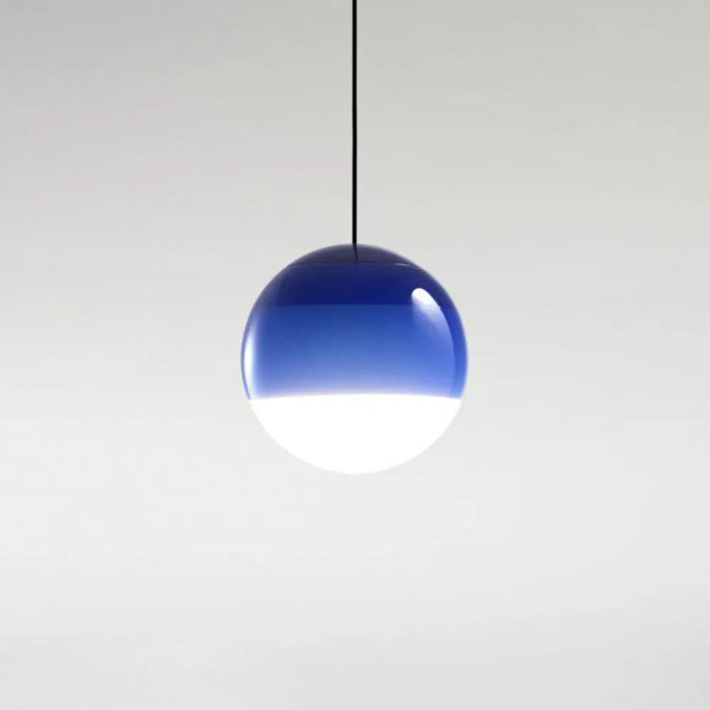 Plafonnier suspendu moderne en verre coloré pour la maison Ceiling Lamp Electro Paris Bleu
