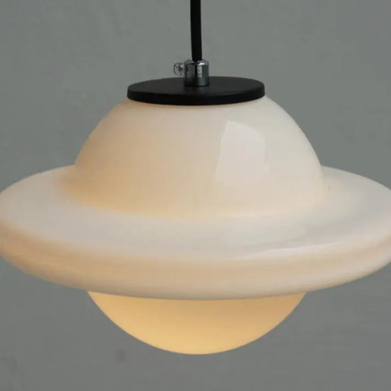 Plafonnier vintage en verre géométrique Lampe suspendue Electro Paris Modèle F