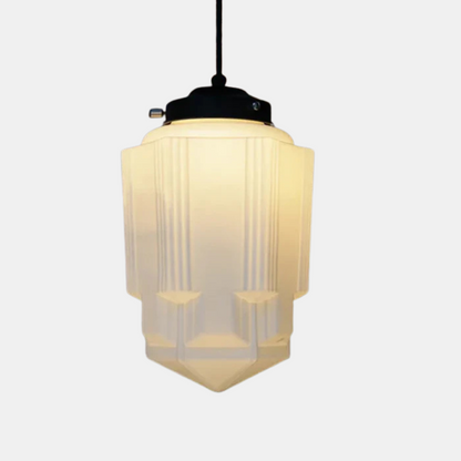 Plafonnier vintage en verre géométrique Lampe suspendue Electro Paris Modèle A