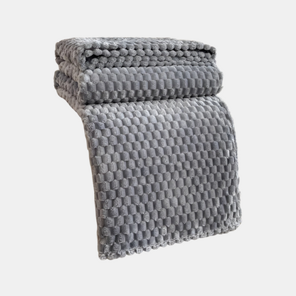 Plaid Réversible Moelleux – Couverture Ultra-Douce en Polaire Sherpa pour Canapé et Lit Linge de lit Electro Paris Gris clair 70x100 cm (27x39 pouces)