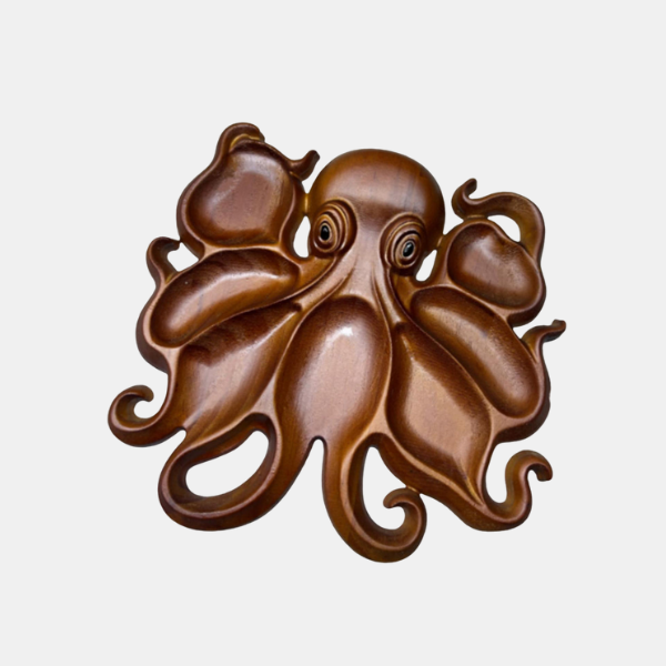 Planche de Charcuterie Pieuvre en Bois Rustique pour une Présentation Unique Plateaux de service Electro Paris