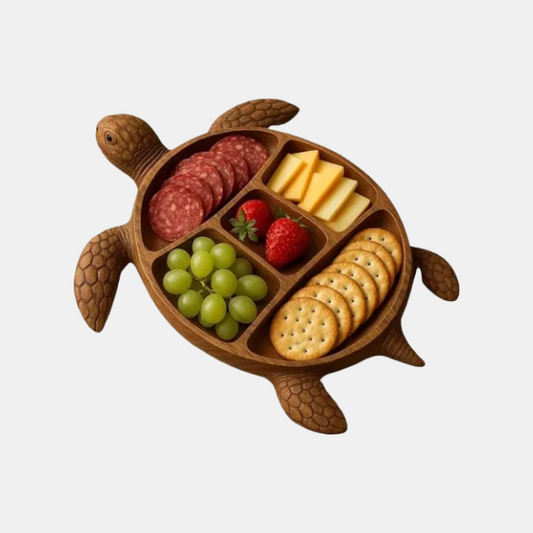 Planche de Charcuterie en Forme de Tortue en Bois pour une Présentation Côtière Plateaux Electro Paris
