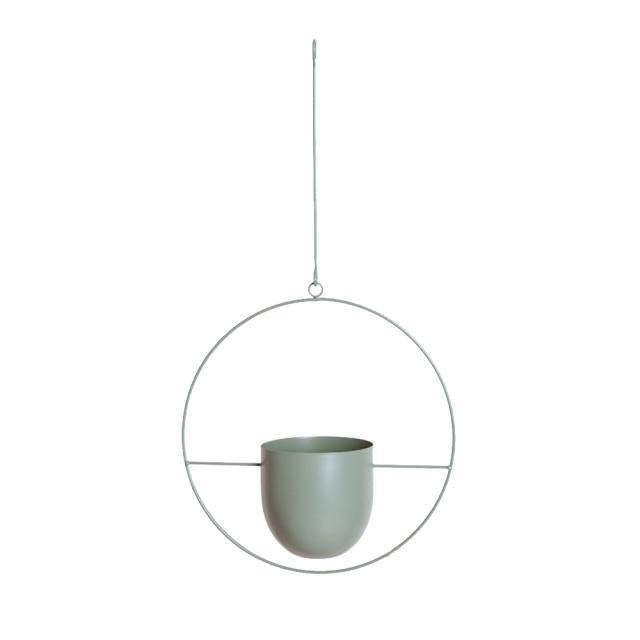 Suspendue Planteur en Métal – Pot Suspendu Moderne pour Intérieur et Extérieur Pots de fleurs suspendus Electro Paris Gris ardoise clair Rond