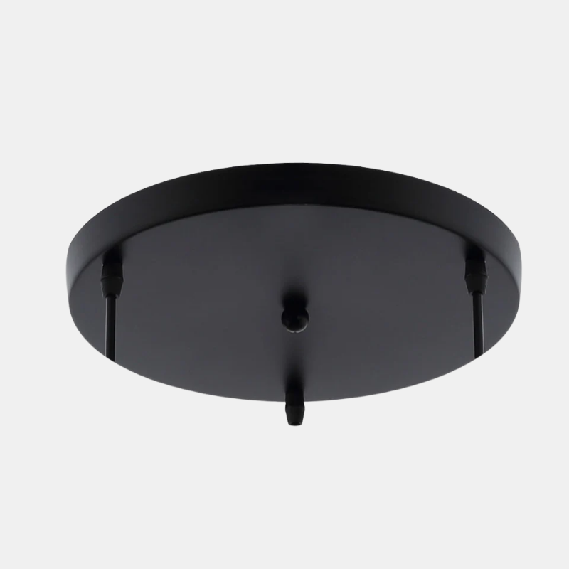 Plaque de Suspension Ronde en Métal – Support pour Luminaire, Couleur Noir ou Blanc Appareils d'éclairage Electro Paris Noir - 1 trou 10cm