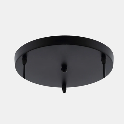 Plaque de Suspension Ronde en Métal – Support pour Luminaire, Couleur Noir ou Blanc Appareils d'éclairage Electro Paris Noir - 1 trou 10cm