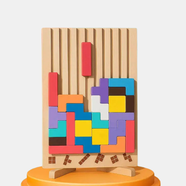 Plateau de Puzzle en Bois – Jeu de Réflexion Tetris Spielzeug > Lernspielzeug > Holzpuzzle Electro Paris