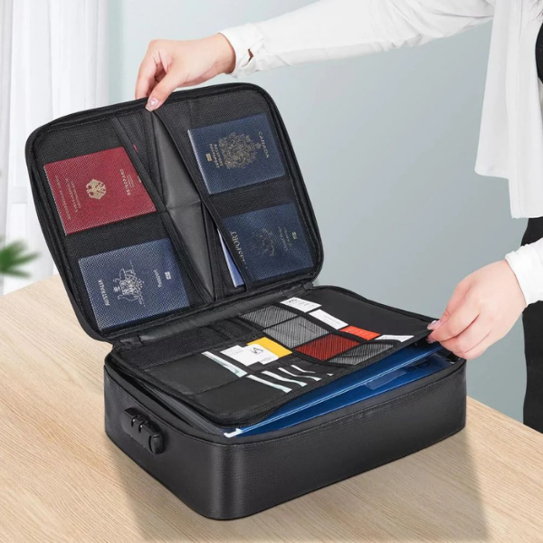 Pochette Sécurisée Étanche et Ignifuge – Protection Documents & Argent Electro Paris