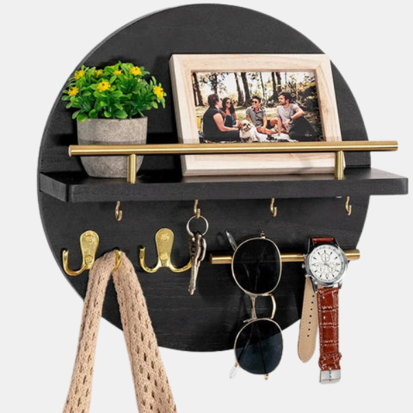 Porte-Clés Chic et Raffiné – Accessoire Élégant pour Tous les Jours Storage Organization Electro Paris Noir avec Noir