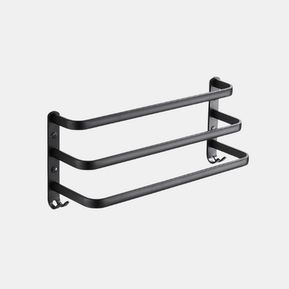 Porte-Serviettes Pivotant Noir pour Salle de Bain – Support Mural à 3 Bras Supports de serviette Electro Paris