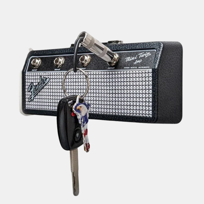 Porte Clés Fender Guitar Amp – Support Mural Original pour Clés Pompes à air Electro Paris Noir