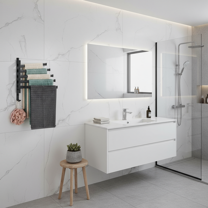 Porte-Serviettes Pivotant Noir pour Salle de Bain – Support Mural Moderne à 5 Bras Accessoires de bain Electro Paris