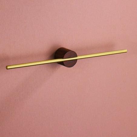 Porte-Serviettes en Métal Ajustable au Design Minimaliste Accessoires de salle de bain Electro Paris Petit Cuir Brun Or