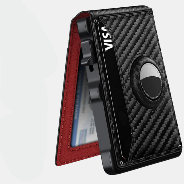 Portefeuille de Luxe Compatible Airtag – Élégance et Sécurité Electro Paris Carbone