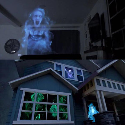 Projecteur d'Hologrammes d'Halloween avec Vidéos – Décoration FX pour Fenêtre Intérieur/Extérieur Décorations saisonnières Electro Paris