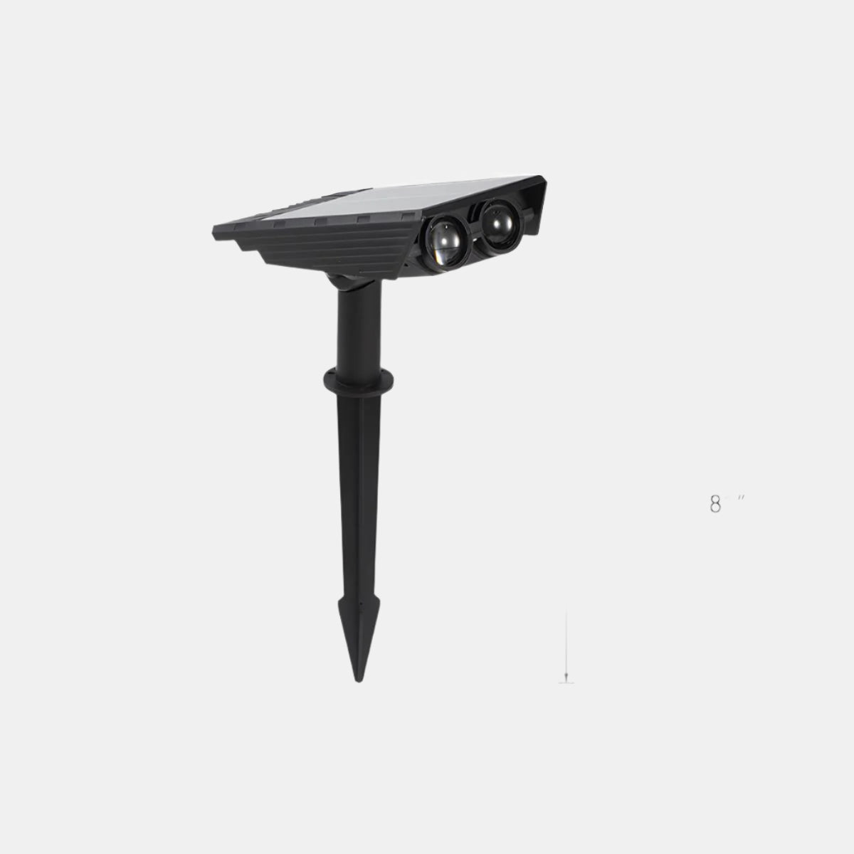 Projecteur solaire multi-zoom à LED étanche pour l'extérieur Lampadaires Electro Paris Blanc chaud