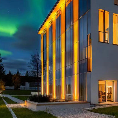 Projecteurs LED d'extérieur puissants et étanches pour l'éclairage paysager Lampadaires Electro Paris Rectangulaire 50W Jaune