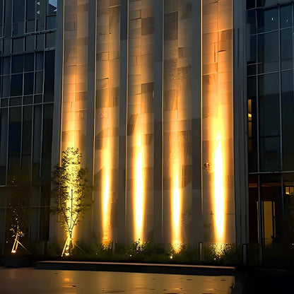 Projecteurs LED d'extérieur puissants et étanches pour l'éclairage paysager Lampadaires Electro Paris Cylindre 10W Jaune