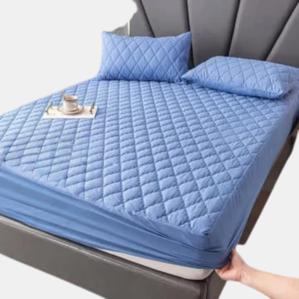 Protège-Matelas Ajusté Imperméable – Confort et Protection Mattress Protectors Electro Paris Bleu Ciel 122 × 183 cm