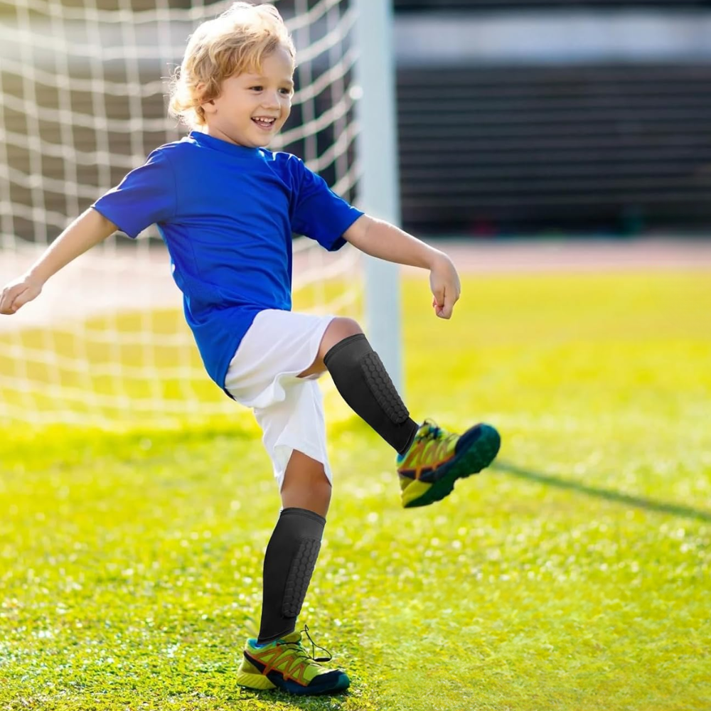 Protège-tibias de Soccer Rembourrés en Nid d'abeille – Équipement de Protection pour Jeunes et Adultes Équipement de protection sportive Electro Paris