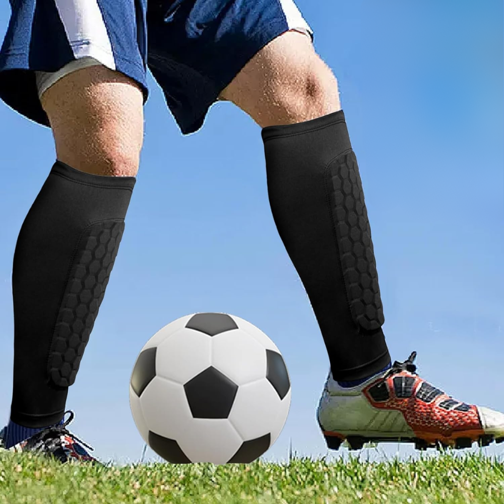 Protège-tibias de Soccer Rembourrés en Nid d'abeille – Équipement de Protection pour Jeunes et Adultes Équipement de protection sportive Electro Paris