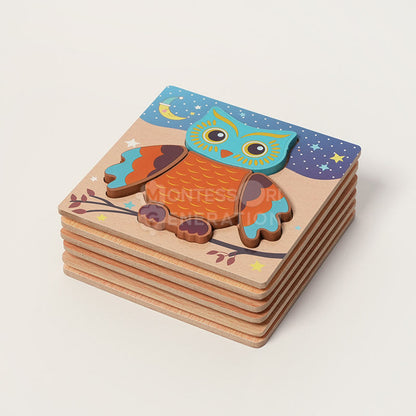Ensemble de 6 Puzzles en Bois à Tenons pour Tout-Petits – Jouet d'Éveil Éducatif avec Boutons Casse-têtes Electro Paris Default