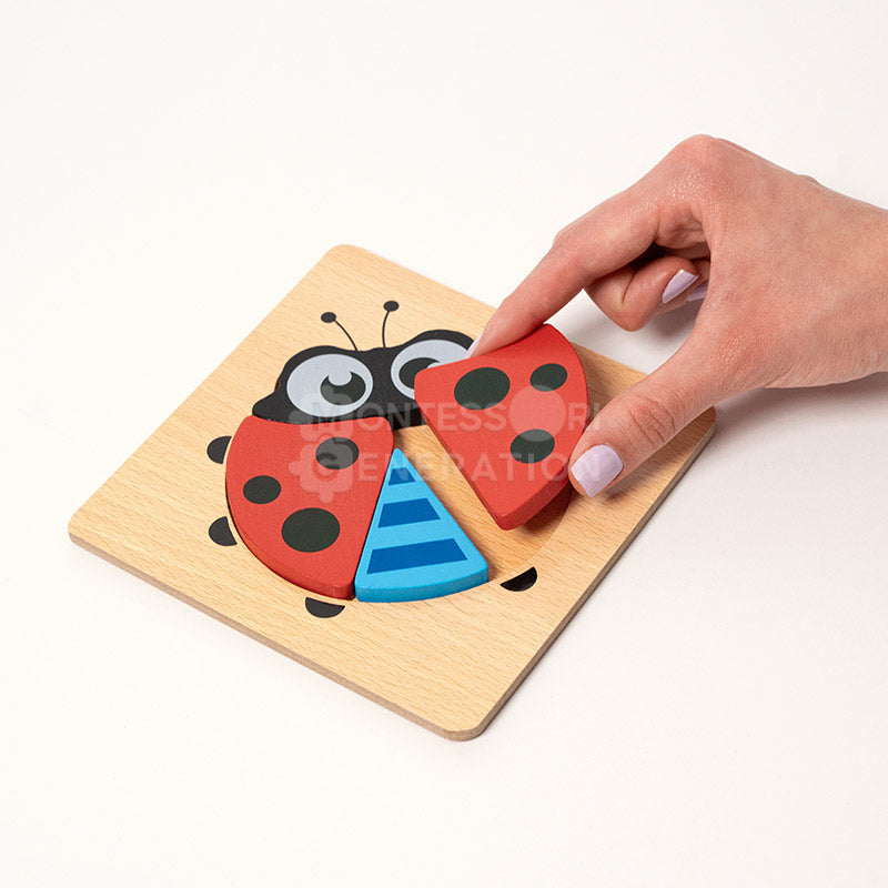 Ensemble de 6 Puzzles en Bois à Tenons pour Tout-Petits – Jouet d'Éveil Éducatif avec Boutons Casse-têtes Electro Paris