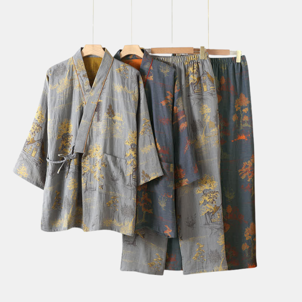 Pyjama Kimono Confort – Style Naturel et Décontracté nightwear Electro Paris