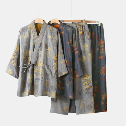 Pyjama Kimono Confort – Style Naturel et Décontracté nightwear Electro Paris