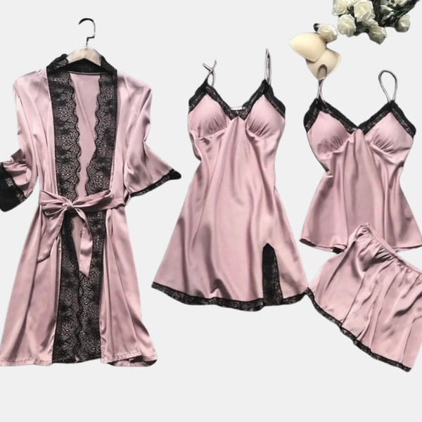 Pyjama Luxe en Soie – Confort et Élégance Electro Paris Rose S