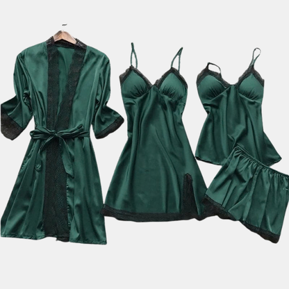 Pyjama Luxe en Soie – Confort et Élégance Electro Paris Vert S
