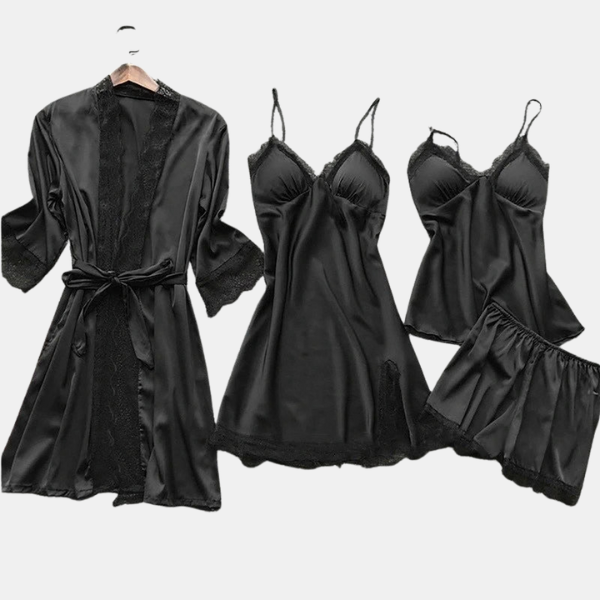 Pyjama Luxe en Soie – Confort et Élégance Electro Paris Noir S