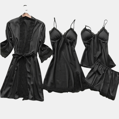 Pyjama Luxe en Soie – Confort et Élégance Electro Paris Noir S