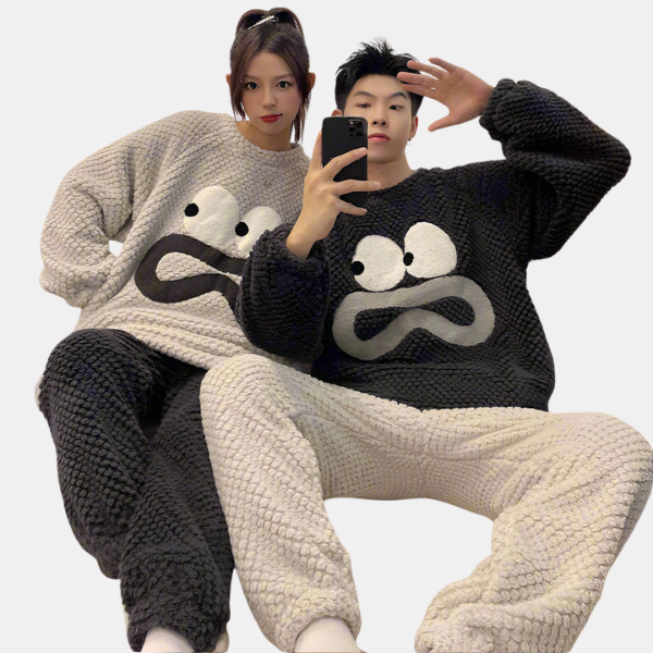 Pyjamas Assortis pour Couples – Confort Chaleureux et Douillet Couple Sleepwear Electro Paris M M
