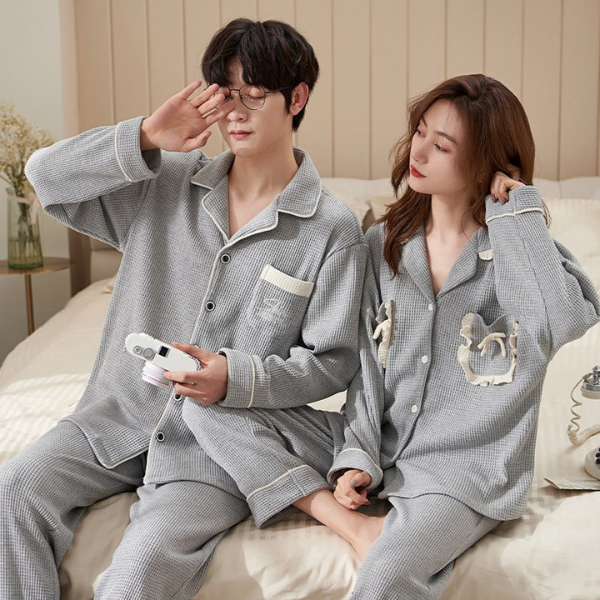 Pyjamas Tendresse pour Couples – Confort Naturel en Coton Bio Couple Sleepwear Electro Paris