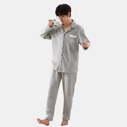 Pyjamas Tendresse pour Couples – Confort Naturel en Coton Bio Couple Sleepwear Electro Paris