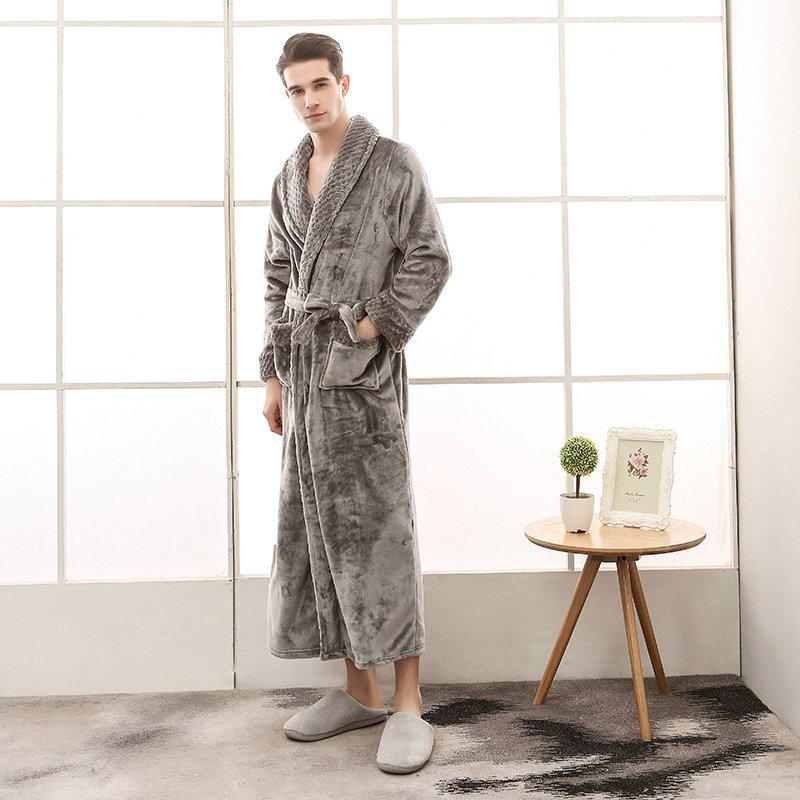 Peignoir Long Et Doux – Confort Et Élégance Pour Les Journées Froides Bath robe Electro Paris Gris M Pour les hommes