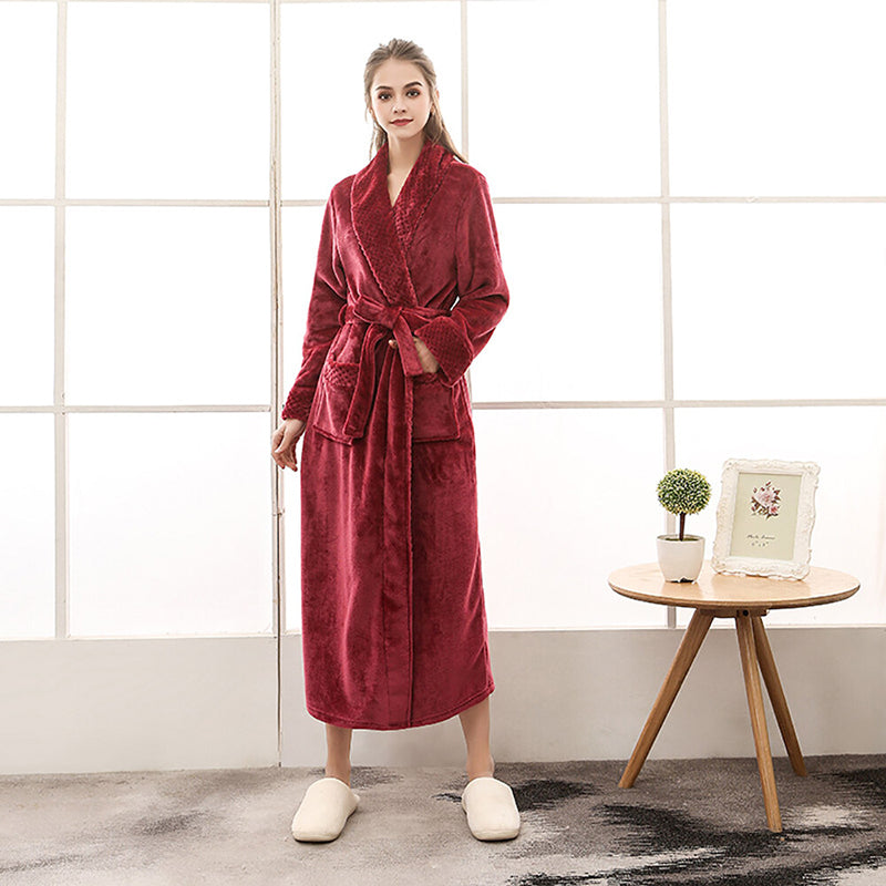 Peignoir Long Et Doux – Confort Et Élégance Pour Les Journées Froides Bath robe Electro Paris
