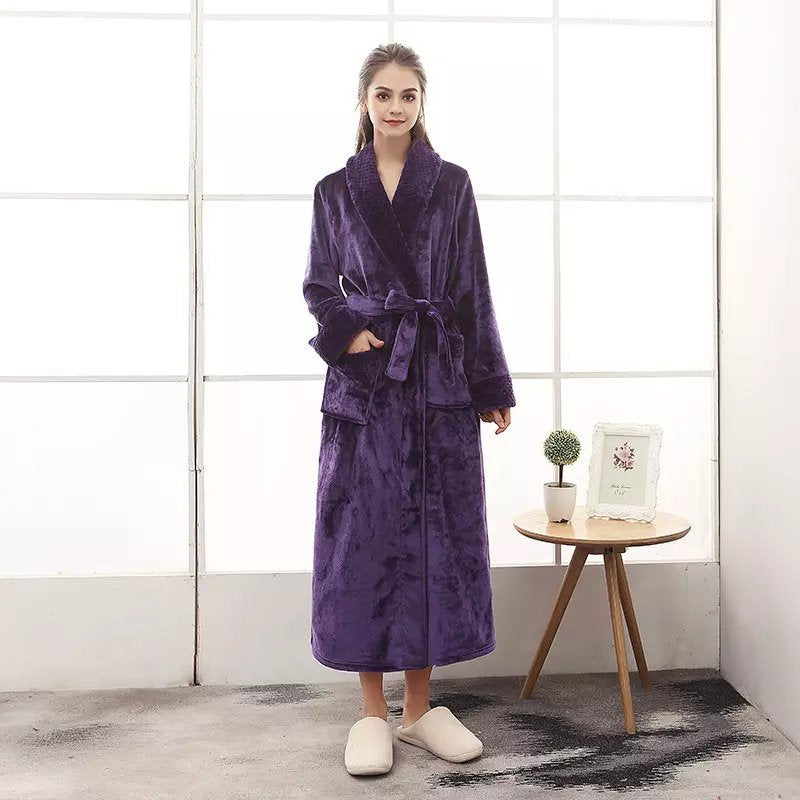 Peignoir Long Et Doux – Confort Et Élégance Pour Les Journées Froides Bath robe Electro Paris Volette M Pour les femmes