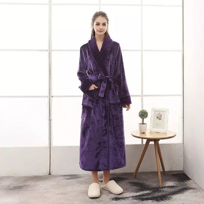 Peignoir Long Et Doux – Confort Et Élégance Pour Les Journées Froides Bath robe Electro Paris Volette M Pour les femmes