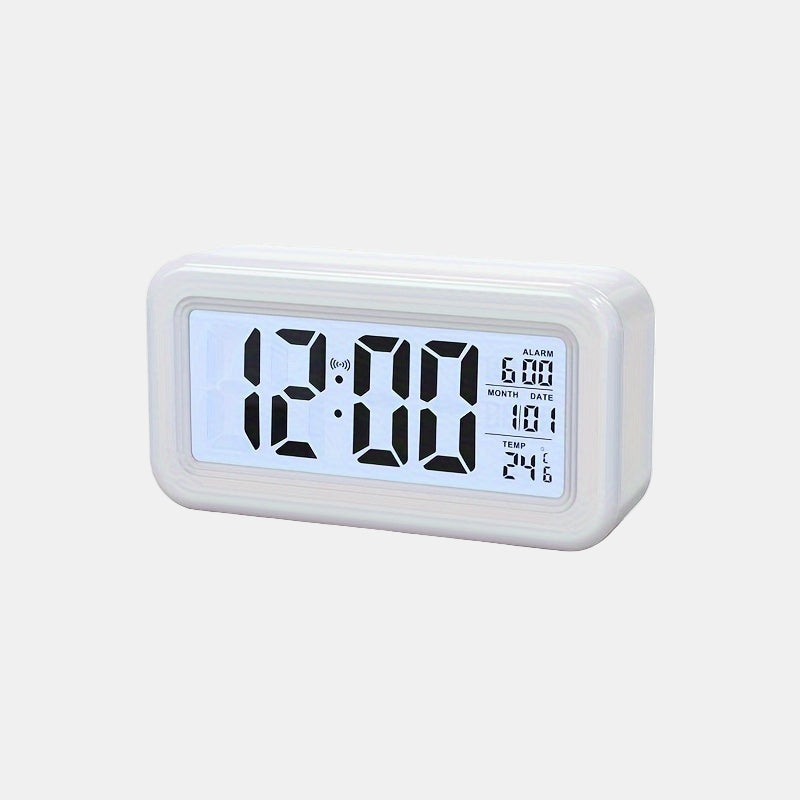 Réveil Numérique LCD avec Affichage de la Date et Température Réveil numérique Electro Paris Blanc
