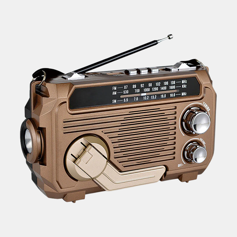 Radio Solaire – Radio Multifonction Portable d’Urgence Avec FM/AM/SW Solar Radio Electro Paris Kaki
