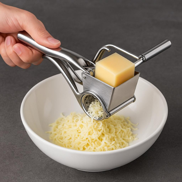 Râpe Manuelle Multifonction – Inox pour Fromage, Noix et Chocolat Electro Paris