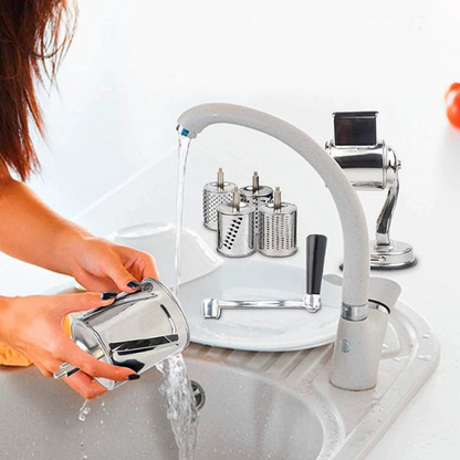 Râpe et Trancheuse Rotative Multi-Fonctions – Coupe, Émince et Tranche Facilement Multi-Functional Kitchen Rotary Food Grater/Shredder/Slicer Electro Paris